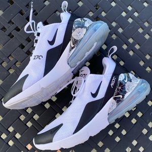 Nike White & Black Floral Air 270s